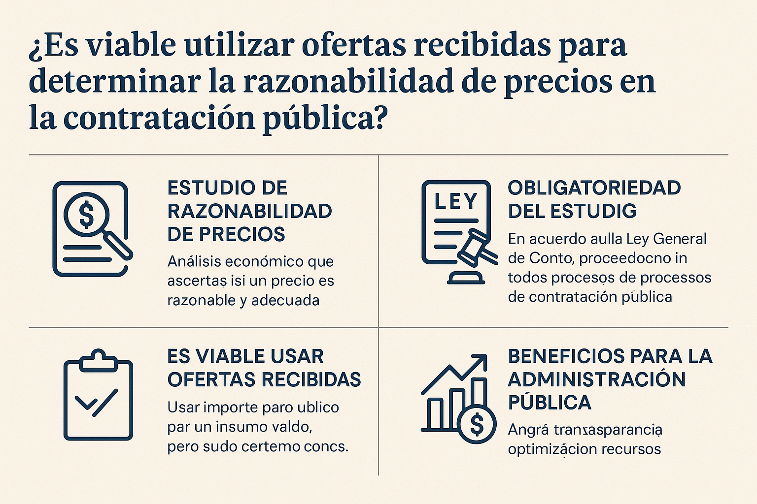 ¿Es viable utilizar ofertas recibidas para determinar la razonabilidad de precios en la contratación pública?